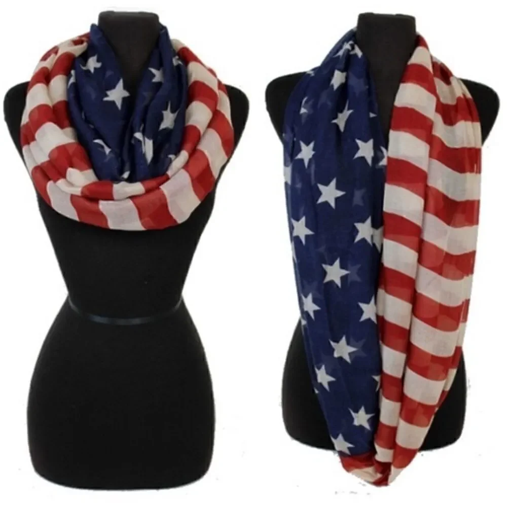 American Flag Infinity Scarf - Picture 1 of 4